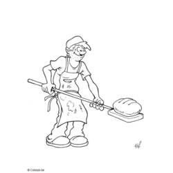 Dibujo para colorear: Panadero (Ocupaciones) #89871 - Dibujos para Colorear e Imprimir Gratis