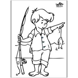 Dibujo para colorear: Pescador (Ocupaciones) #103954 - Dibujos para colorear