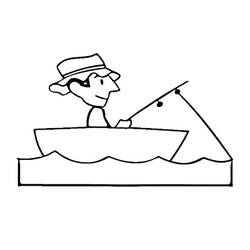 Dibujo para colorear: Pescador (Ocupaciones) #103959 - Dibujos para colorear