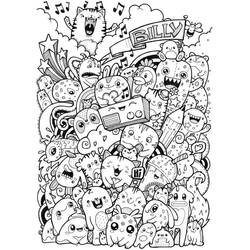 Dibujos para colorear: Arte Doodle - Dibujos para Colorear e Imprimir Gratis