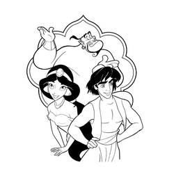Dibujo para colorear: Aladdin (Películas de animación) #127814 - Dibujos para Colorear e Imprimir Gratis
