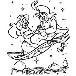 Dibujo para colorear: Aladino (Películas de Animación) #127590 - Dibujos para Colorear e Imprimir Gratis