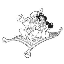 Dibujo para colorear: Aladino (Películas de Animación) #127592 - Dibujos para Colorear e Imprimir Gratis