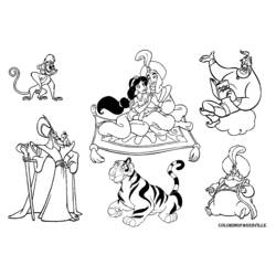 Dibujo para colorear: Aladino (Películas de Animación) #127596 - Dibujos para Colorear e Imprimir Gratis