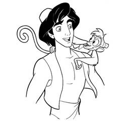 Dibujo para colorear: Aladino (Películas de Animación) #127597 - Dibujos para Colorear e Imprimir Gratis