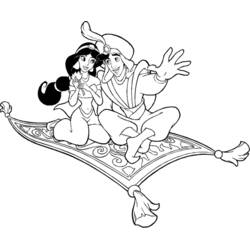 Dibujo para colorear: Aladino (Películas de Animación) #127599 - Dibujos para Colorear e Imprimir Gratis