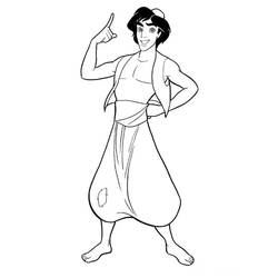 Dibujo para colorear: Aladino (Películas de Animación) #127606 - Dibujos para Colorear e Imprimir Gratis