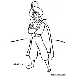 Dibujo para colorear: Aladino (Películas de Animación) #127616 - Dibujos para Colorear e Imprimir Gratis