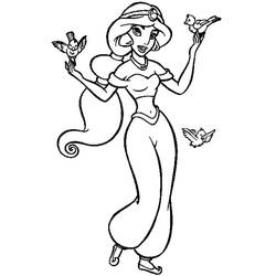 Dibujo para colorear: Aladino (Películas de Animación) #127621 - Dibujos para Colorear e Imprimir Gratis