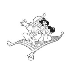 Dibujo para colorear: Aladino (Películas de Animación) #127729 - Dibujos para Colorear e Imprimir Gratis