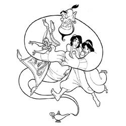 Dibujo para colorear: Aladino (Películas de Animación) #127858 - Dibujos para Colorear e Imprimir Gratis