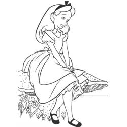 Dibujo para colorear: Alicia en el País de las Maravillas (Películas de Animación) #127948 - Dibujos para Colorear e Imprimir Gratis