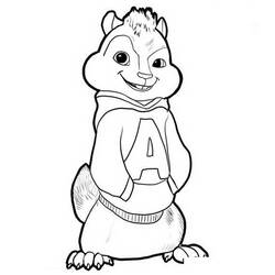 Dibujo para colorear: Alvin and the Chipmunks (Películas de animación) #128282 - Dibujos para Colorear e Imprimir Gratis
