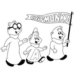 Dibujo para colorear: Alvin and the Chipmunks (Películas de animación) #128311 - Dibujos para Colorear e Imprimir Gratis