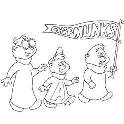 Dibujo para colorear: Alvin and the Chipmunks (Películas de animación) #128319 - Dibujos para Colorear e Imprimir Gratis
