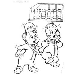 Dibujo para colorear: Alvin and the Chipmunks (Películas de animación) #128329 - Dibujos para Colorear e Imprimir Gratis