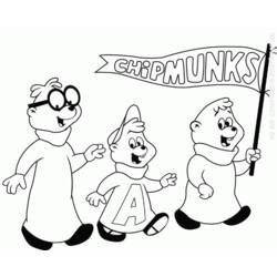 Dibujo para colorear: Alvin and the Chipmunks (Películas de animación) #128355 - Dibujos para Colorear e Imprimir Gratis
