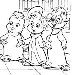 Dibujo para colorear: Alvin and the Chipmunks (Películas de animación) #128456 - Dibujos para Colorear e Imprimir Gratis
