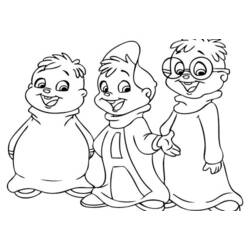 Dibujo para colorear: Alvin and the Chipmunks (Películas de animación) #128480 - Dibujos para Colorear e Imprimir Gratis