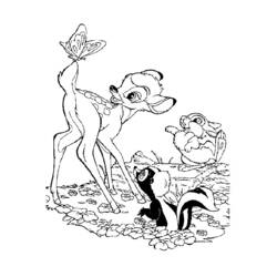 Dibujo para colorear: Bambi (Películas de animación) #128537 - Dibujos para Colorear e Imprimir Gratis