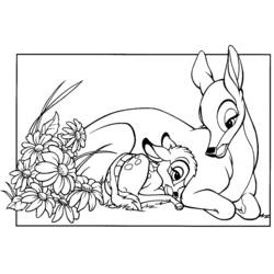 Dibujo para colorear: Bambi (Películas de animación) #128549 - Dibujos para Colorear e Imprimir Gratis