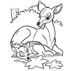 Dibujo para colorear: Bambi (Películas de animación) #128582 - Dibujos para Colorear e Imprimir Gratis