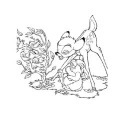 Dibujo para colorear: Bambi (Películas de animación) #128591 - Dibujos para Colorear e Imprimir Gratis