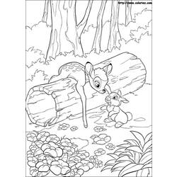 Dibujo para colorear: Bambi (Películas de animación) #128621 - Dibujos para Colorear e Imprimir Gratis