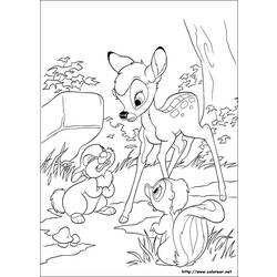 Dibujo para colorear: Bambi (Películas de animación) #128629 - Dibujos para Colorear e Imprimir Gratis