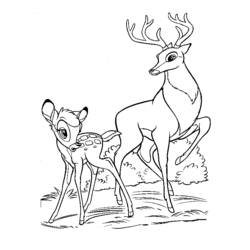 Dibujo para colorear: Bambi (Películas de animación) #128670 - Dibujos para Colorear e Imprimir Gratis