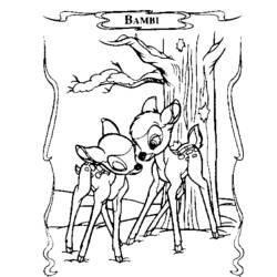 Dibujo para colorear: Bambi (Películas de animación) #128715 - Dibujos para Colorear e Imprimir Gratis