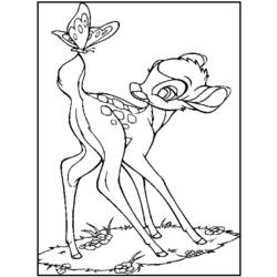 Dibujo para colorear: Bambi (Películas de animación) #128753 - Dibujos para Colorear e Imprimir Gratis