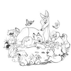 Dibujo para colorear: Bambi (Películas de animación) #128761 - Dibujos para Colorear e Imprimir Gratis