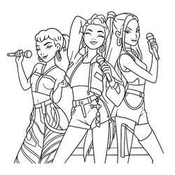 Dibujo Cazadores de Demonios de KPop (Películas de Animación) #221185 para imprimir y colorear