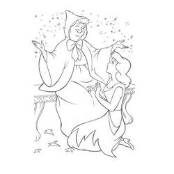 Dibujo para colorear: Cenicienta (Películas de Animación) #129566 - Dibujos para Colorear e Imprimir Gratis