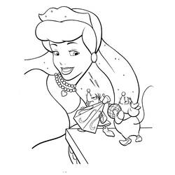 Dibujo para colorear: Cenicienta (Películas de Animación) #129567 - Dibujos para Colorear e Imprimir Gratis