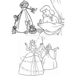 Dibujo para colorear: Cenicienta (Películas de Animación) #129623 - Dibujos para Colorear e Imprimir Gratis