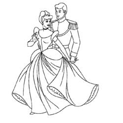 Dibujo para colorear: Cinderella (Películas de animación) #129480 - Dibujos para Colorear e Imprimir Gratis