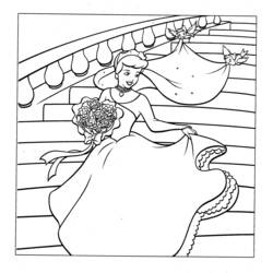 Dibujo para colorear: Cinderella (Películas de animación) #129531 - Dibujos para Colorear e Imprimir Gratis