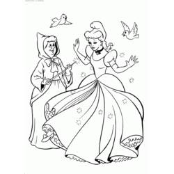 Dibujo para colorear: Cinderella (Películas de animación) #129536 - Dibujos para Colorear e Imprimir Gratis
