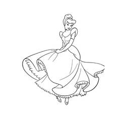 Dibujo para colorear: Cinderella (Películas de animación) #129544 - Dibujos para Colorear e Imprimir Gratis