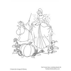 Dibujo para colorear: Cinderella (Películas de animación) #129546 - Dibujos para Colorear e Imprimir Gratis