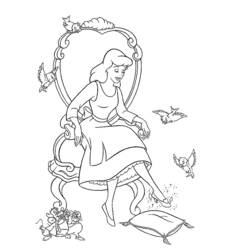 Dibujo para colorear: Cinderella (Películas de animación) #129575 - Dibujos para Colorear e Imprimir Gratis