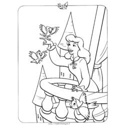 Dibujo para colorear: Cinderella (Películas de animación) #129583 - Dibujos para Colorear e Imprimir Gratis