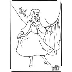 Dibujo para colorear: Cinderella (Películas de animación) #129602 - Dibujos para Colorear e Imprimir Gratis