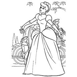 Dibujo para colorear: Cinderella (Películas de animación) #129615 - Dibujos para Colorear e Imprimir Gratis