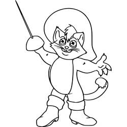 Dibujo para colorear: El Gato con Botas (Películas de Animación) #170611 - Dibujos para Colorear e Imprimir Gratis