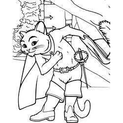 Dibujo para colorear: El Gato con Botas (Películas de Animación) #170615 - Dibujos para Colorear e Imprimir Gratis