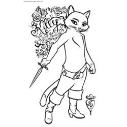 Dibujo para colorear: El Gato con Botas (Películas de Animación) #170618 - Dibujos para Colorear e Imprimir Gratis