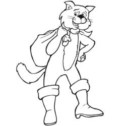 Dibujo para colorear: El Gato con Botas (Películas de Animación) #170628 - Dibujos para Colorear e Imprimir Gratis